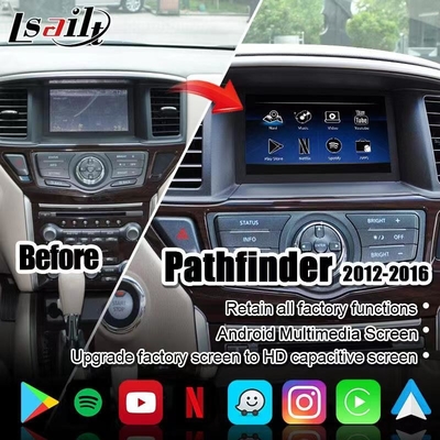 Schermo di multimedia dell'automobile di CarPlay per Nissan Pathfinder, pattuglia, armada Infiniti QX con l'auto di Android