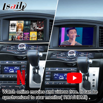 Schermo senza fili di multimedia dell'automobile di CarPlay per Nissan Elgrand Patrol, armada Infiniti QX con navigazione di GPS, auto di Android