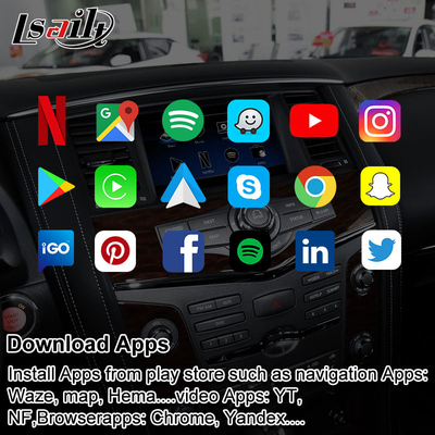 Schermo di multimedia dell'automobile di Lsailt per la pattuglia Nissan Armada con CarPlay senza fili, YouTube, esposizione di aggiornamento