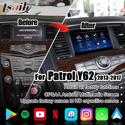 Schermo di multimedia dell'automobile di Lsailt per la pattuglia Nissan Armada con CarPlay senza fili, YouTube, esposizione di aggiornamento
