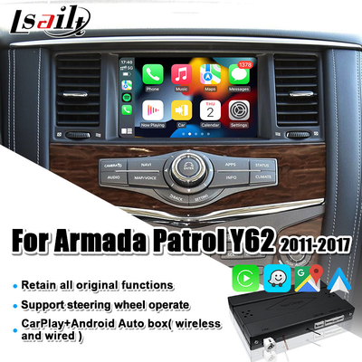 Interfaccia per Nissan Armada, ricerca, esploratore di Lsailt CarPlay con l'auto di Android, schermo originale di aggiornamento