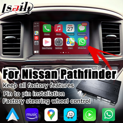 Scatola automatica senza fili di navigazione di Carplay Android per Nissan Pathfinder R52 2017-2021