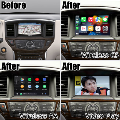 Scatola automatica senza fili di navigazione di Carplay Android per Nissan Pathfinder R52 2017-2021