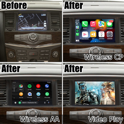 Aggiornamento automatico di stile dell'OEM di androide carplay senza fili di Nissan Patrol Y62 da Lsailt