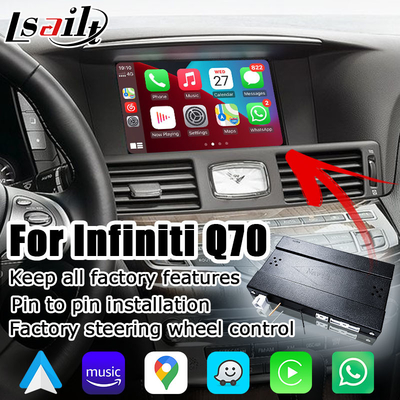Schermo automatico del telefono di androide carplay senza fili di Infiniti Q70 che rispecchia la scatola di media della proiezione da Lsailt