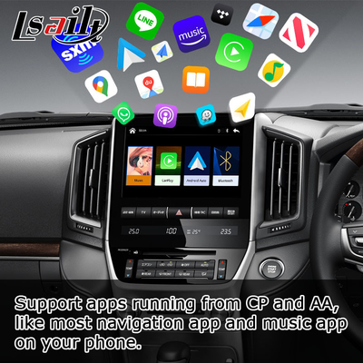 Le multimedia automatiche di androide carplay senza fili di stile dell'OEM del Toyota Land Cruiser LC200 collegano l'aggiornamento