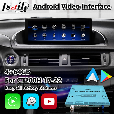 Interfaccia video di navigazione Android Lsailt per Lexus CT 200h FSport 2017-2022