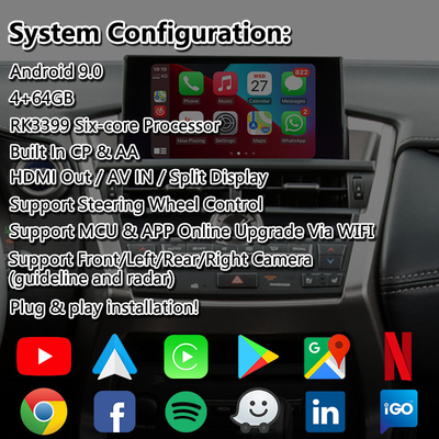 Lsailt Android Multimedia Video Interface per Lexus NX300h NX200t NX F-Sport Touchpad Control 2014-2017