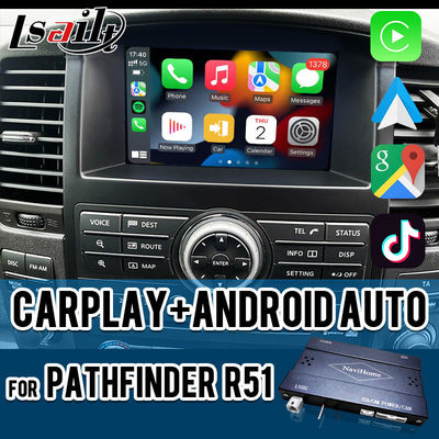 Interfaccia Wireless Apple CarPlay per Pathfinder R51 D40 Navara 08IT con Android Auto, Bluetooth, WiFi, YouTube Music