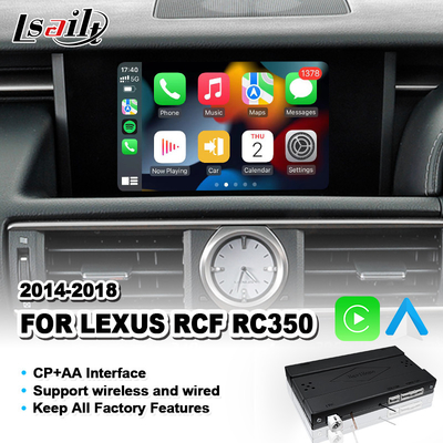 Interfaccia wireless Android Auto Carplay per Lexus RC 350 300h 200t 300 AWD F Sport 2014-2018