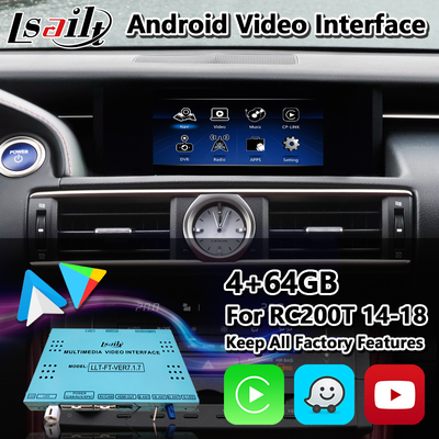 Lsailt Android Car Video Interface per Lexus RC200t RC300h RC350 RCF RC300 F-Sport RC 2014-2018