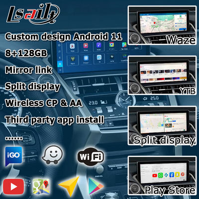 Qualcomm base Android 13 8+128GB Lexus NX300 NX300h NX200t interfaccia video Android carplay