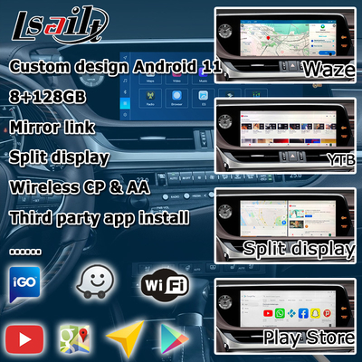 Interfaccia video Android 13 per Lexus ES300h ES350 ES250 ES200, CarPlay, Android Auto