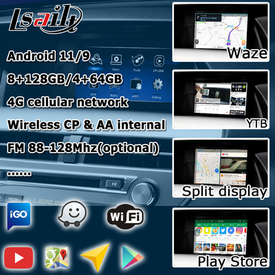 10.25 pollici Lexus Android Screen con Carplay Android Auto Lsailt Per RX350 RX450h