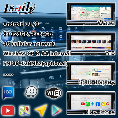 10.25 pollici Android 8+128 Carplay Android Auto Screen upgrade HDMI Per Lexus IS200t IS350 IS300