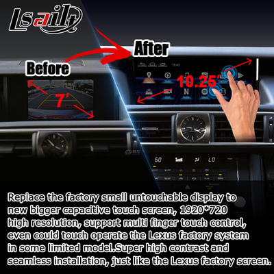 10.25 pollici Android 8+128 Carplay Android Auto Screen upgrade HDMI Per Lexus IS200t IS350 IS300