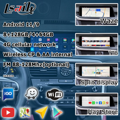 Android 8+128GB Lsailt Lexus Android carplay Android auto schermo per RX350 RX450h RX300 Processore 2.0Ghz