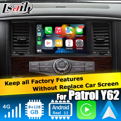 Nissan Patrol Y62 Armada Qualcomm base Navigatore auto Box carplay Dispositivo di navigazione GPS
