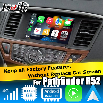 Nissan Pathfinder Andorid 11 Carplay Android sistema di navigazione automatica Navigare online Riproduzione video