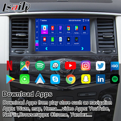 Lsailt 8G Interfaccia multimediale Android per Nissan Patrol 2020-2023 Google Map, CarPlay, Android Navigation Box, YouTube
