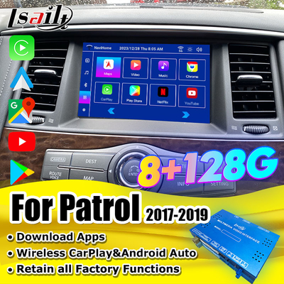 Modulo di infotainment intelligente Lsailt per i sistemi di integrazione multimediale in auto Nissan Patrol 2017-2019 inclusi CarPlay