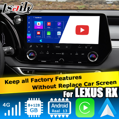 Interfaccia video Lexus RX 2023 Android 11 alimentata da Qualcomm RX350h RX500h RX350 RX450h+