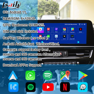 Modulo di infotainment Android da 8+128GB per Lexus ES 2022-2024 RX NX LX GX LS...con YouTube, NetFlix, Google Play, Waze