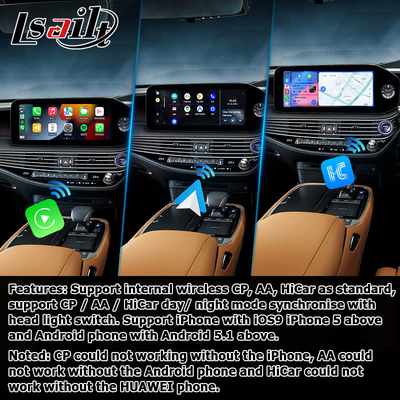 Lexus LS500h LS500 LS350 2022 Interfaccia video Android 13 8+128GB basata su Qualcomm