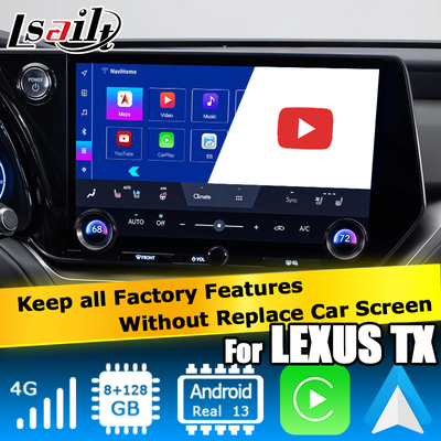 Lexus TX550h+ TX350 TX500h Interfaccia video Android 13 con Octa core 2.0Ghz 8+128GB carplay