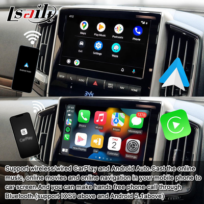 8+128GB Qualcomm Android Interfaccia video multimediale per Land Cruiser 2013-2021 LC200, VX_R, GX_R con CarPlay wireless