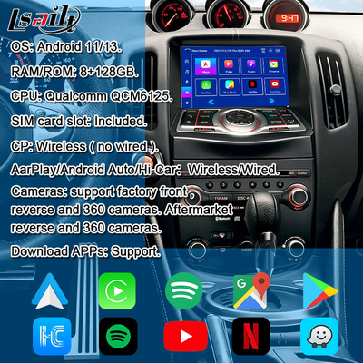 Interfaccia multimediale HDMI 8G Android con CarPlay, YouTube, Google Play, NetFlix Per Nissan Patrol 370Z Quest, Android 13