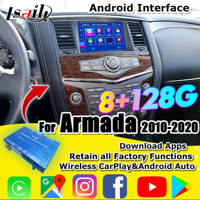 Lsailt 8G Smart Infotainment Module per Nissan Armada Patrol Support Headrest Screen, CarPlay wireless, NetFlix