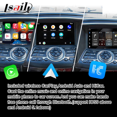Interfaccia multimediale Nissan per 370GT, Skyline, Infiniti G37, Q40, Q60 Supporto YouTube, CarPlay, schermo poggiatesta