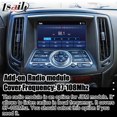 Interfaccia multimediale Nissan per 370GT, Skyline, Infiniti G37, Q40, Q60 Supporto YouTube, CarPlay, schermo poggiatesta