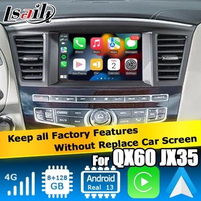 Interfaccia Android 13 Carplay Box Yandex Navi Per Infiniti QX60 / JX35 Qualcomm 8+128 sistema