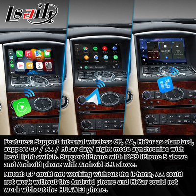 Infiniti QX50 / EX EX35 EX37 Car android 13 System interface box Con carplay Android auto display Lsailt