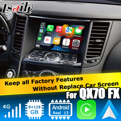 Android 13 Navigation Interfaccia video per auto Supporto Waze / Youtube Per Infiniti QX70 / FX50 FX35 FX37