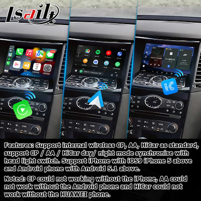 Android 13 Navigation Interfaccia video per auto Supporto Waze / Youtube Per Infiniti QX70 / FX50 FX35 FX37