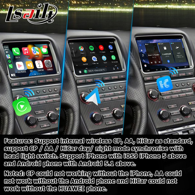 Android 13 8+128 Navigazione wireless carplay interfaccia video Android auto per Nissan GT-R GTR R35