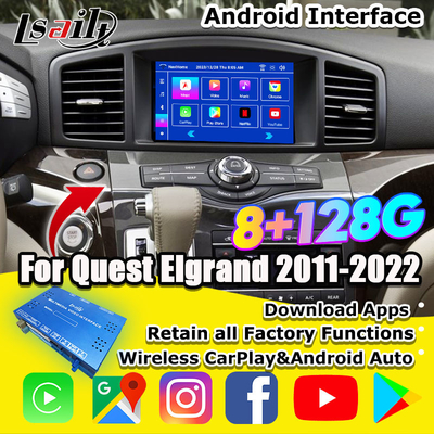 Lsailt Android 13 Smart Android Infotainment Module per Nissan Quest 2011-2022 Supporta CarPlay wireless, NetFlix