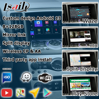 Interfaccia video Android 13 con carplay Android auto