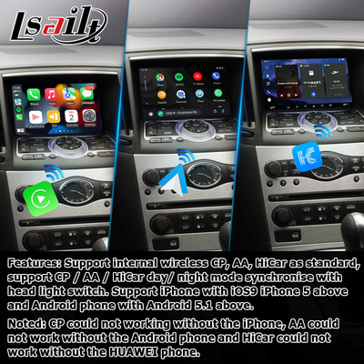 Interfaccia video Android 13 con carplay Android auto