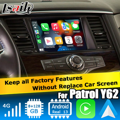Nissan Patrol Armada Y62 Android 13 Qualcomm 8+128GB Carplay Android auto video interface box