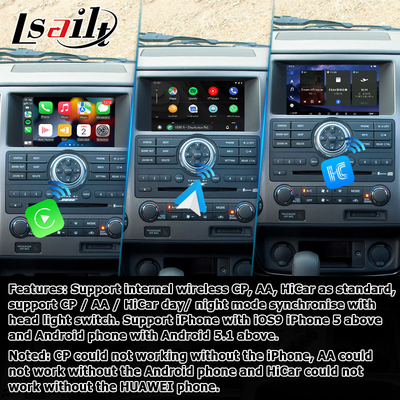 Interfaccia video multimediale Android in stile di fabbrica Nissan Armada TA60, supporto wireless Carplay Android Auto