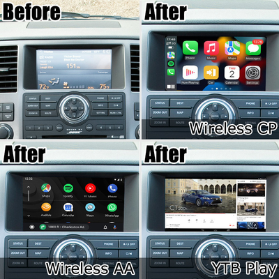 Interfaccia video multimediale Android in stile di fabbrica Nissan Armada TA60, supporto wireless Carplay Android Auto
