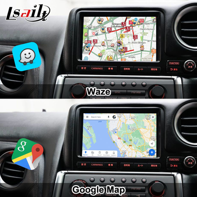 Lsailt Interfaccia multimediale Android per GT-R GTR R35 2011-2016 Interfaccia wireless Carplay Include YouTube, GPS,8+128 GB