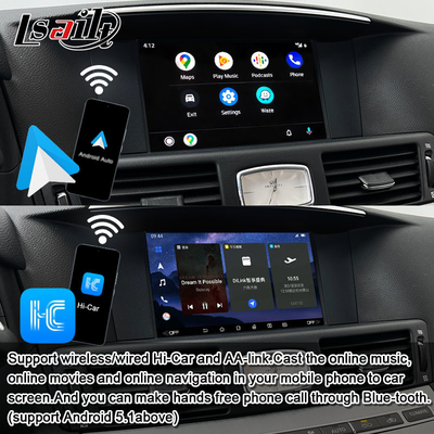 Interfaccia multimediale 8G Qualcomm Android per Infiniti Q70 M45 M25 2010- Wireless CarPlay Box, Android Auto, NetFlix
