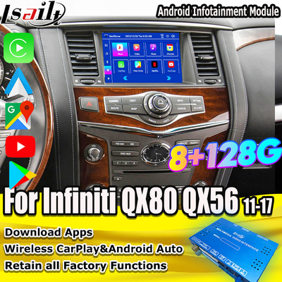 Modulo di infotainment Android 8G per Infiniti QX80 QX56 Nissan Patrol 20100-2021 Interfaccia wireless CarPlay, YouTube
