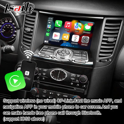Lsailt 8G Interfaccia multimediale Android per Infiniti QX70 FX35 FX37 2008-2017 CarPlay wireless integrato, Android Auto