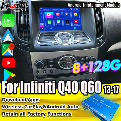 Lsailt 8G Interfaccia multimediale Android per Infiniti Q40 Q60 G37 G35 Modulo di infotainment CarPlay wireless integrato